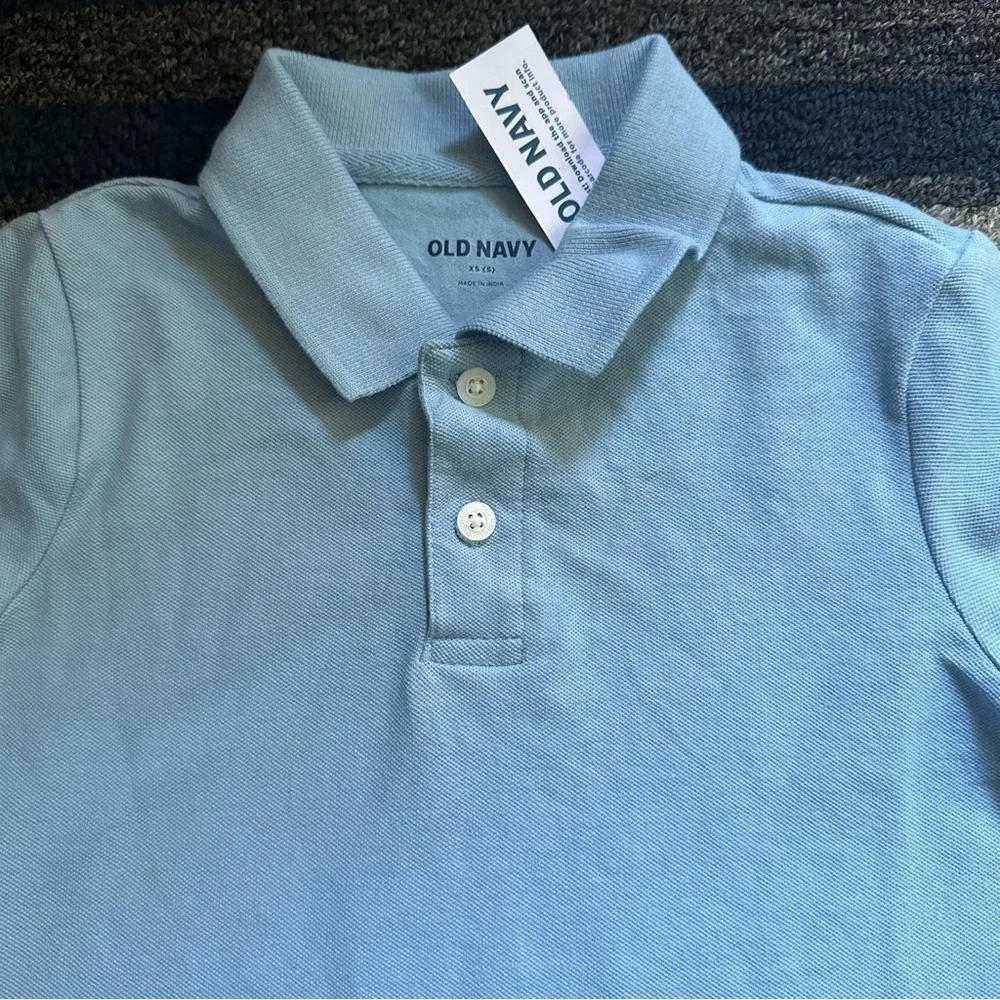 Old‎ Navy Boys Sky Blue Polo Short Sleeve Tee New with tags Size 5